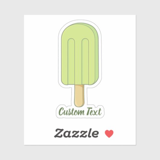 Limoen Ice Cream Stick Sticker (Vel)