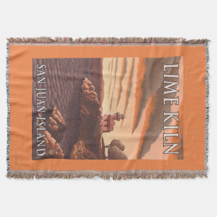 Limoen Kiln Lighthouse Vintage Travel Poster Deken