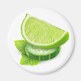 Limoen, komkommer en munt magneet