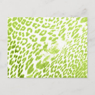 Limoen Leopard Print Briefkaart