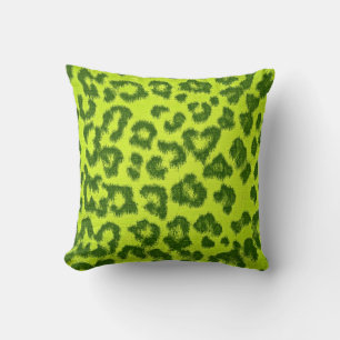 Limoen-leopard-printkaart Kussen