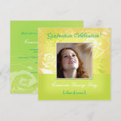 Limoen limoen Rozen Uitnodigingen (Voorkant / Achterkant)