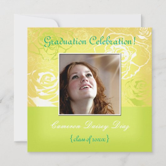 Limoen limoen Rozen Uitnodigingen (Voorkant)