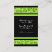 Limoen-luipaard Visitekaartje (Achterkant)