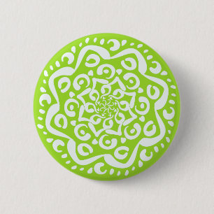 Limoen Mandala Ronde Button 5,7 Cm
