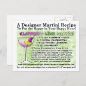 Limoen Martini Recipe Briefkaart (Voorkant / Achterkant)