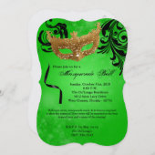 Limoen Masquerade Ball Mask Costume Halloween Part Kaart (Voorkant / Achterkant)