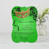 Limoen Masquerade Ball Mask Costume Halloween Part Kaart (Staand voorkant)