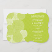 Limoen Modern Floral Chrysanthemum Wedding Kaart (Voorkant)