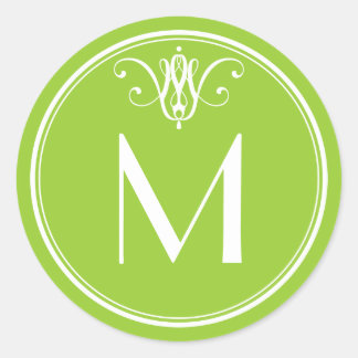 Limoen Monogram verfraaide Sticker
