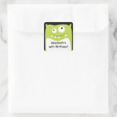 Limoen Monster Bash Verjaardagsplein Sticker (Tas)