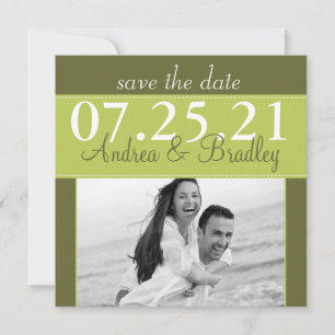 Limoen Olive Green Wedding Foto Save the Date