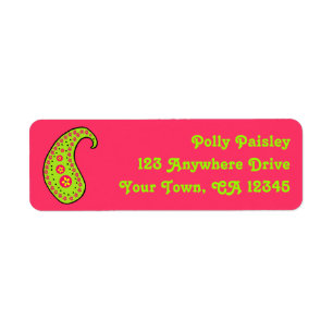 Limoen Paisley Etiket
