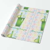 Limoen pastpapier cadeaupapier (Uitgerold)