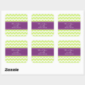 Limoen Plum Chevron Dank u bruiloft gunst Labels (Vel)