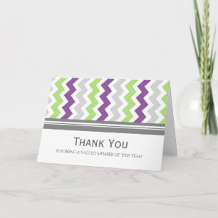 Limoen Plum Gray Chevron Employee Appreciation Kaa Bedankkaart