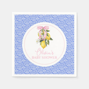 Limoen Roze Strik La Dolce Vita Baby Shower Servet