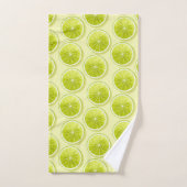 Limoen Segmenten op lichtgeel Bad Handdoek (Handdoek)