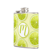 Limoen Segmenten op lichtgeel Heupfles (Links)