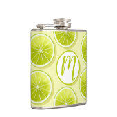 Limoen Segmenten op lichtgeel Heupfles (Rechts)