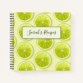 Limoen Segmenten op lichtgeel Notitieboek (Voorkant)