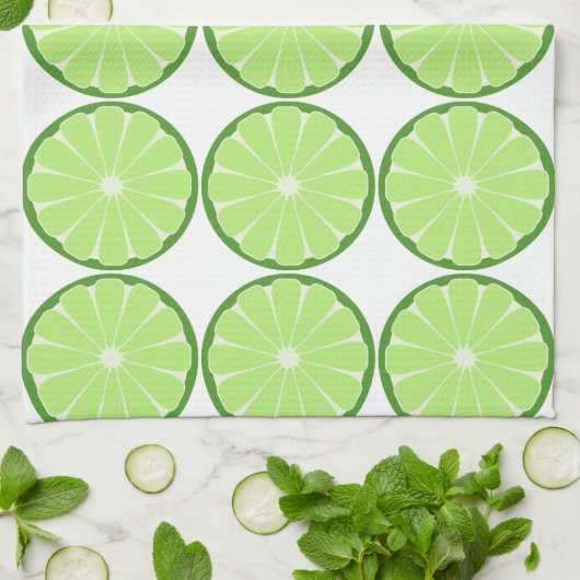 Limoen Slice Citrus Retro Keuken Handdoek Gift (Gevouwen)