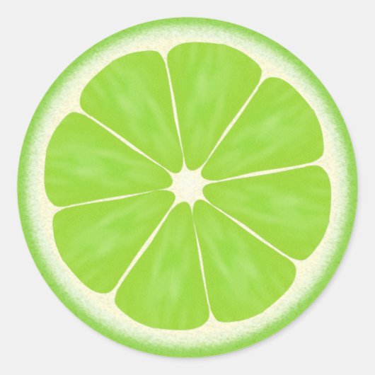 Limoen slice leuk cartoon eten sticker (Voorkant)
