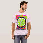 Limoen Slice Pop Art T-shirt (Voorkant volledig)
