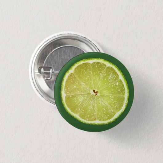 Limoen Slice Ronde Button 3,2 Cm (Voorkant /achterkant)