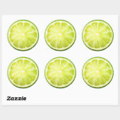 Limoen Slice S01, vers Ronde Sticker (Vel)