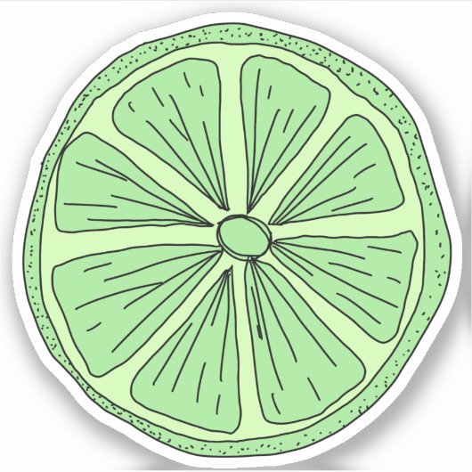Limoen Slice Sticker (Voorkant)