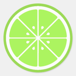 Limoen Slice-Sticker Ronde Sticker