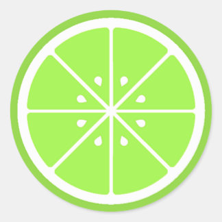 Limoen Slice-Sticker Ronde Sticker