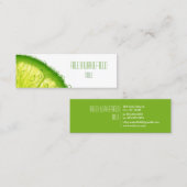 Limoen Slice-Visitekaartje, vers Mini Visitekaartje (Voorkant / Achterkant)
