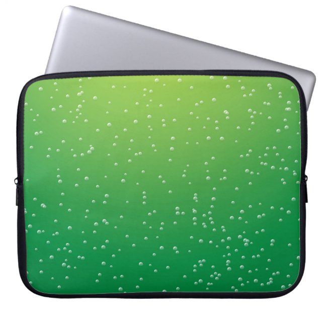 Limoen Soda met Tiny Bubbles Background Art Laptop Sleeve (Voorkant)