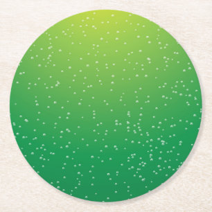 Limoen Soda met Tiny Bubbles Background Art Ronde Kartonnen Onderzetter