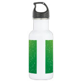 Limoen Soda met Tiny Bubbles Background Art Waterfles (Achterkant)