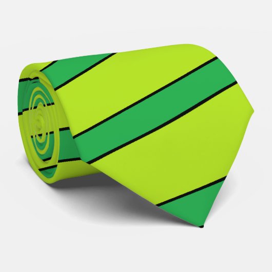 Limoen stripe stropdas (Opgerold)