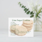 Limoen Sugar Cookies Briefkaart (Staand voorkant)