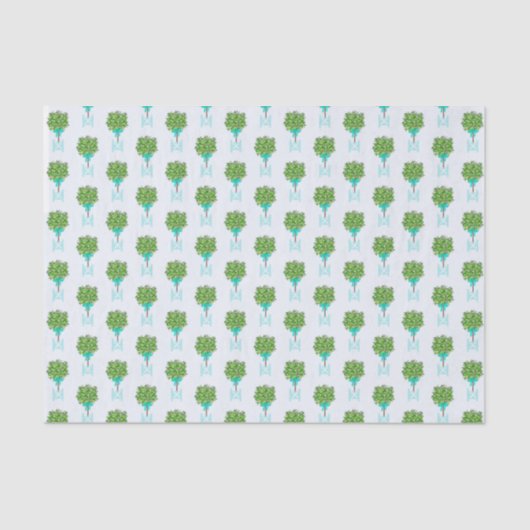 Limoen Topiary Green Wrapping Paper Tissuepapier (Voorkant)