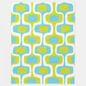 Limoen uit de middeleeuwen en Aqua Ovalen Circles Fleece Deken (Voorkant)