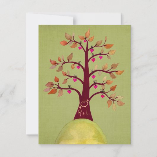 Limoen weddenschap - Herfst herfst - hartboom - ui Kaart (Voorkant)