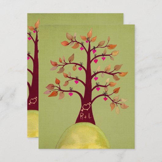 Limoen weddenschap - Herfst herfst - hartboom - ui Kaart (Voorkant / Achterkant)