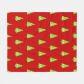 Limoen White Polka Dot Kerstmis Schort Fleece Deken (Voorkant (Horizontaal))