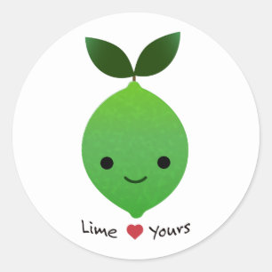Limoen Yours Cute Kawaii Limoen Ronde Sticker