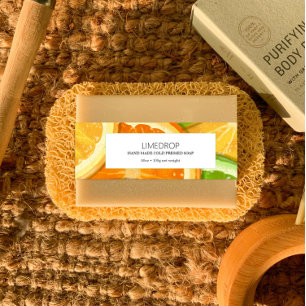 Limoen Zeep Label Custom Belly Band Uitnodigingen Wikkel