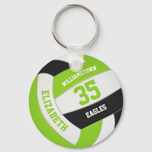 limoen zwarte personalistische naam volleybal sleutelhanger