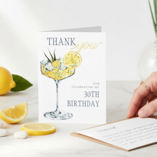 Limoencocktail Een tini beetje Ouder 30ste verjaar Bedankkaart