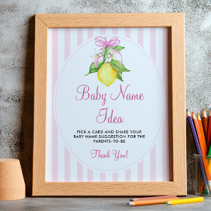 Limoenen Baby Naam Idee Bord Spel Poster