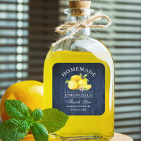Limoenen Blauwe Houten Bruiloft Bedankt Limoncello